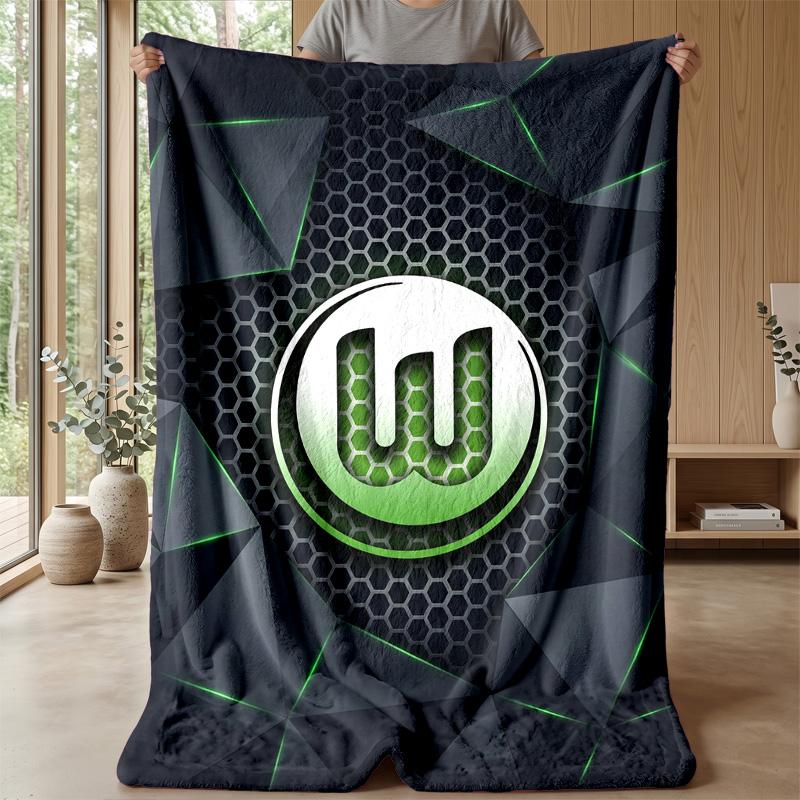 VfL Wolfsburg FC Soft Flannel Fleece Blanket Lightweight Cozy Warm Throw Blanket For Sofa Bed Home Decor
