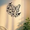 Butterfly Moon Phase Metal Wall Art Bohemian Decor Waterproof Rustproof for Indoor Outdoor Home Garden Aesthetic Gift