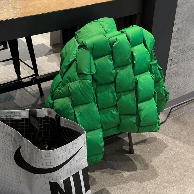 Designový tkaný bavlněný kabát se stojáčkem Pánský zimní bavlněný kabát Korejský styl Volný bavlněný kabát
