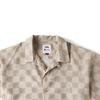 Vans X Hirono Collaboration SS24 Brand Logo Plaid Print Comfortable Polo Shirt Unisex Shirts Oatmeal VN000K9TE1F