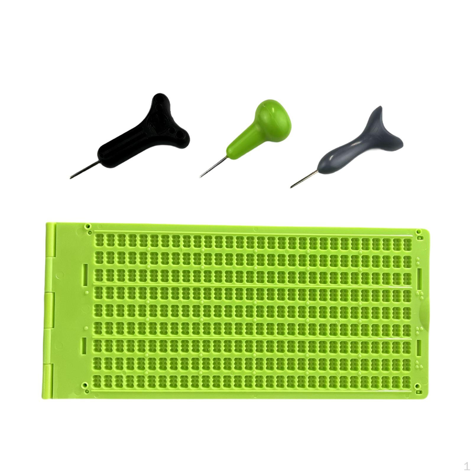 

Брайлевский письменный прибор Грифель Доска для письма Дом Офис Удобный Прочный 9 строк 30 ячеек и