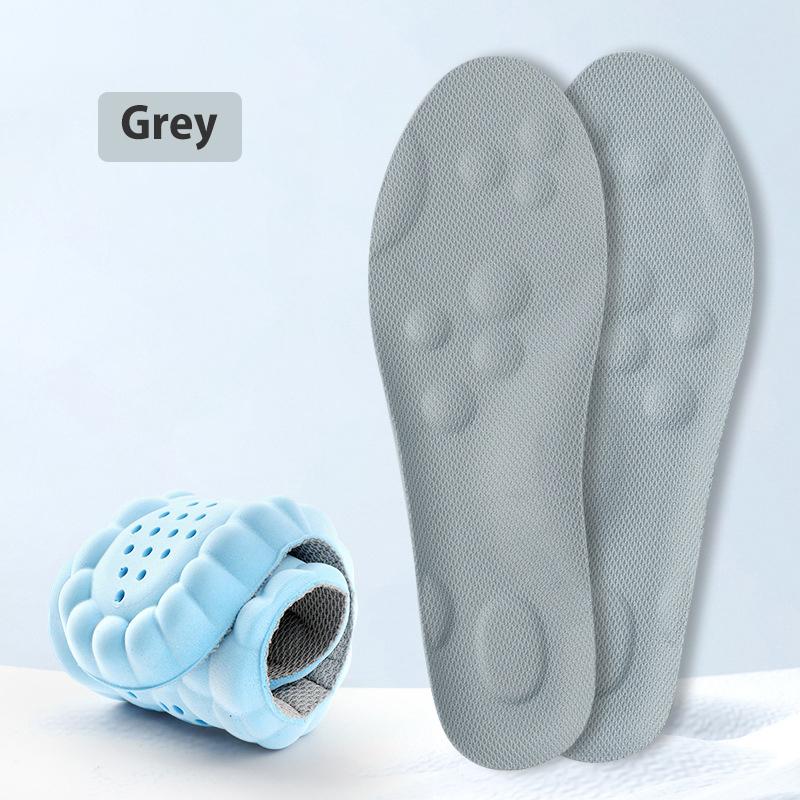 4D Cloud Technology Shock Absorbing Sport Insoles Breathable Sweat Absorbent Massage Arch Support Inserts Barefoot