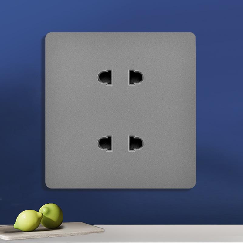 Priză UK 13A pentru perete gri cu încărcător Type-C și USB