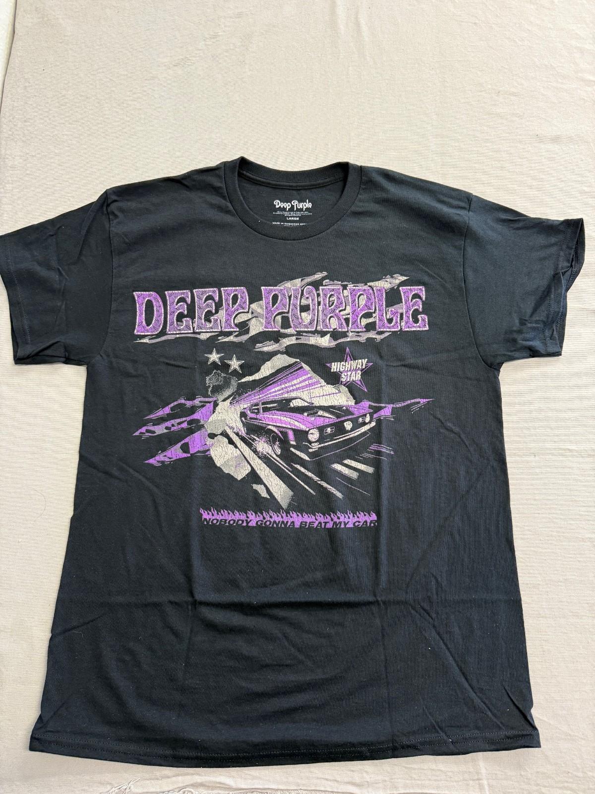 Deep Purple Band T-shirt - Highway Star Lyrics Tee #72 2 Sided- Official / New XXL