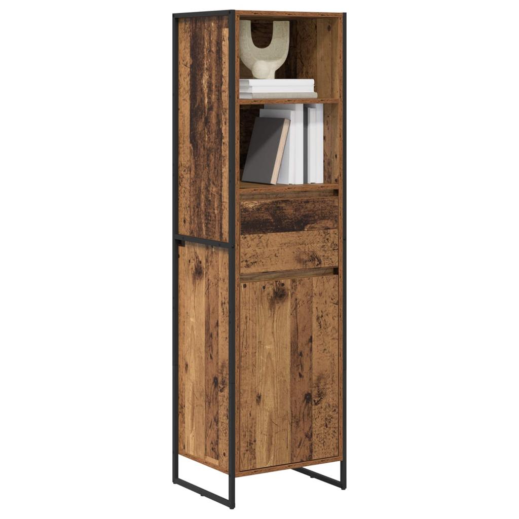 Vintage Style Bookshelf Reclaimed Wood Look 43 x 36 x 150.5 cm Engineered Wood