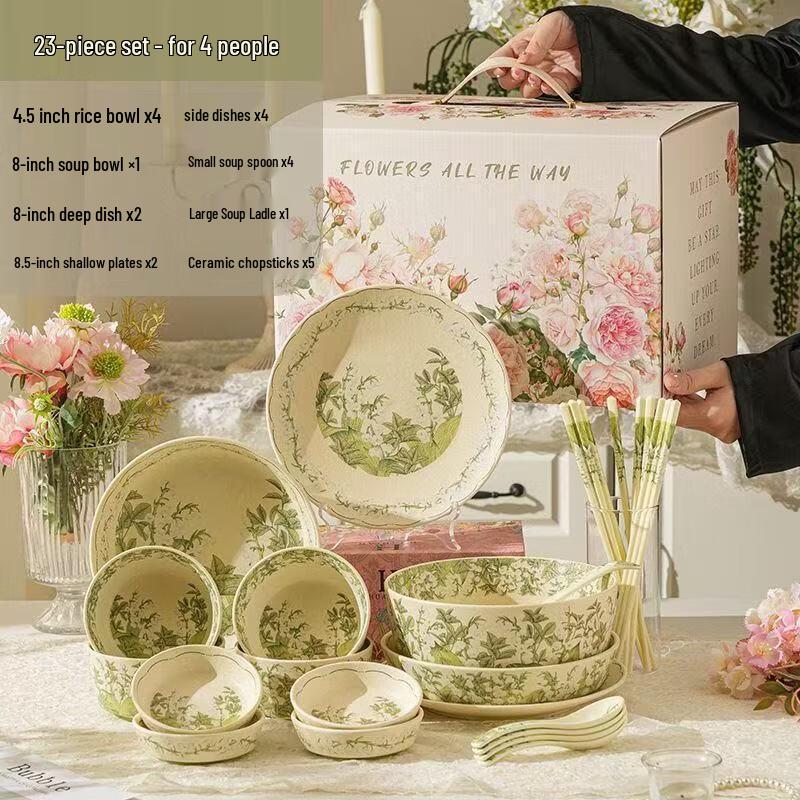Lily of the Valley Ceramic Dinnerware Set