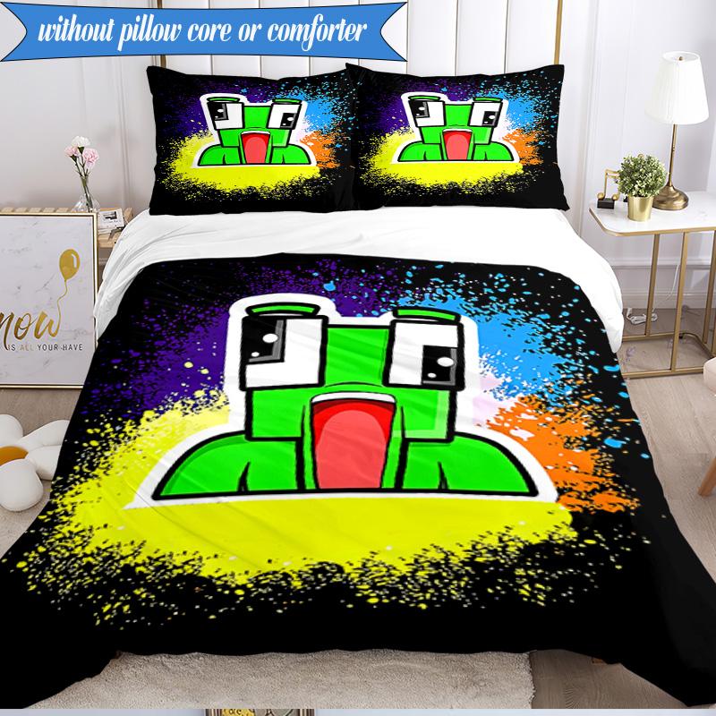 Colorful game Friends 3pcs K-pop music group Bedding set,Ideal for Bedroom, Dormitory,Including Duvet Cover And 2pcs Pillowcases,Fan gifts
