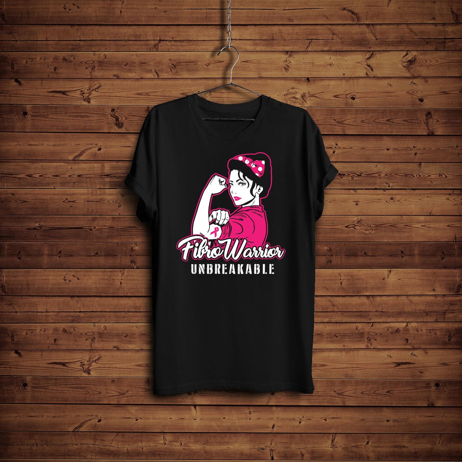 Fibro Warrior T-Shirt/ Fibromyalgia Shirt/ Warrior Mom Tee/ Unbreakable Shirt/ Fibro Awareness Shirt S