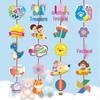 Children's Day Classroom Decorations: Cartoon Flag Banners for Kindergarten Activities