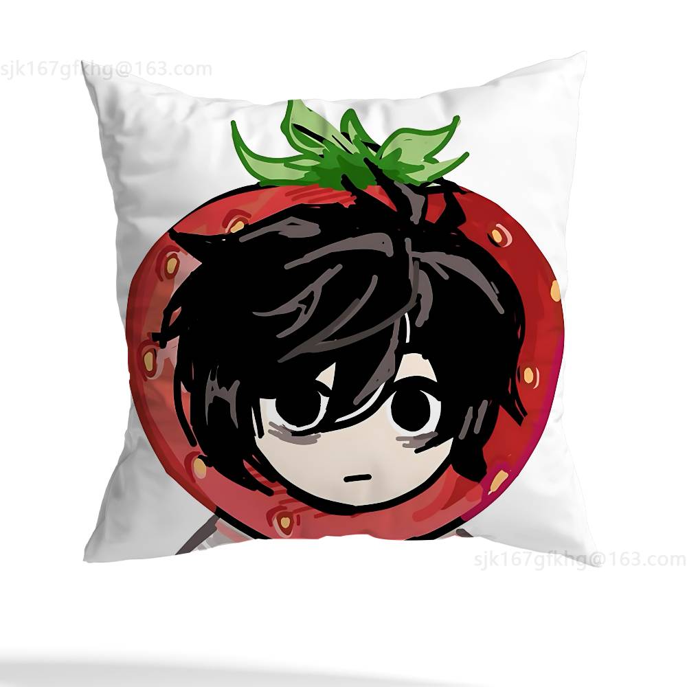 Anime D-Death Note Kissenbezug Sofa Wohnzimmer Schlafzimmer Kopfteil Rückenlehne Kissen Quadratisches Kissen Nickerchenzeit