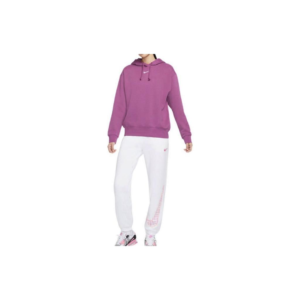 Nike Sportswear Collection Essentials Fleece Casual Hoodie Women Tops Purple DJ7669-507