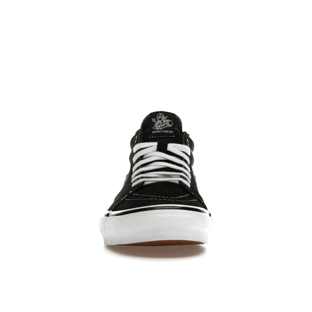 Vans Skate Grosso Mid Black Unisex Sneakers White Emo-Leather VN0A5FCG625