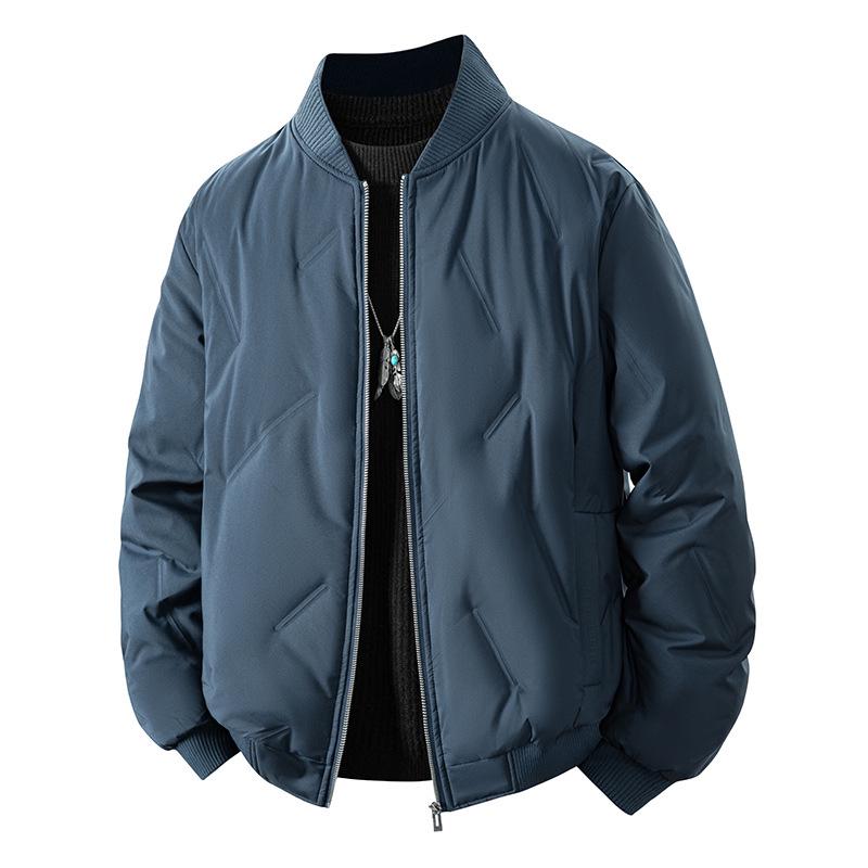 

Premium White Duck Down Baseball Collar Winter Jacket XL синій