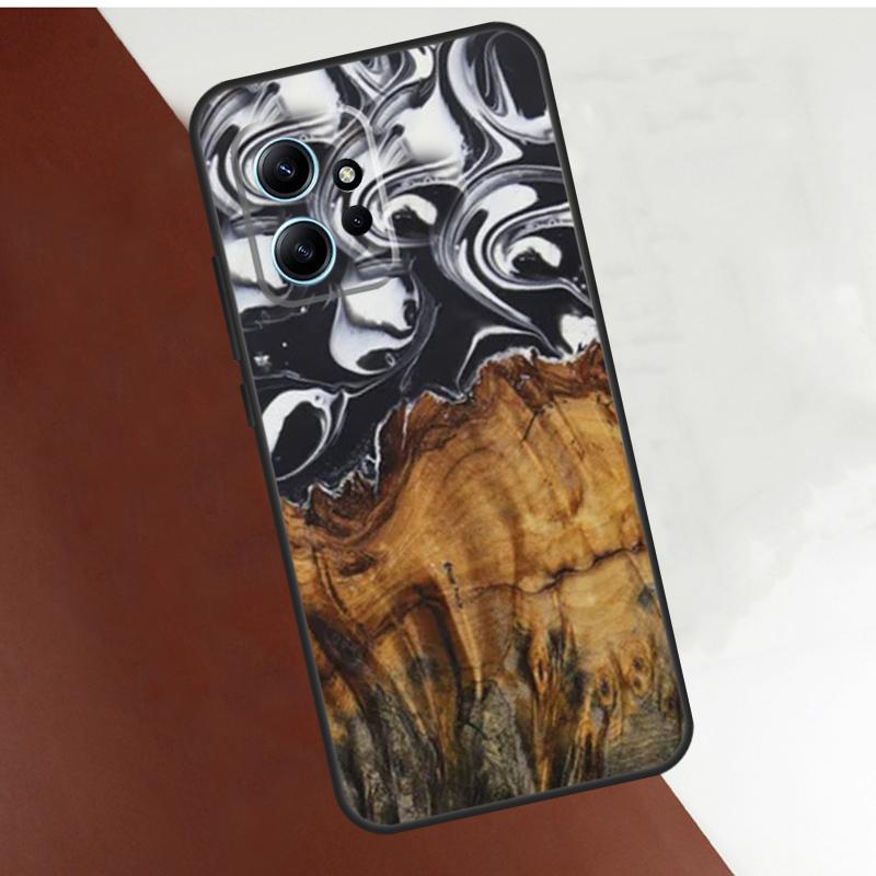 Wood Resin Traveler Protective Case For Xiaomi Redmi Note 14 10 11 12 13 15 Pro Plus Cover For Redmi 15 14C 12C 10C 13C 15C
