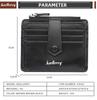 Baellerry Men's Korean Style Slim Card Holder: Multi-Card Slot, Driver's License Coin Purse with Simple Zipper Buckle