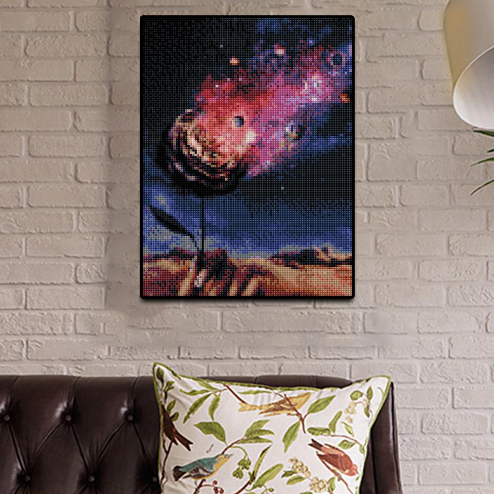 Diamond Painting Full Drill Destroy Rose Round Diamond Painting Handmade Starry Sky Diy Diamond Mosaic Painting Home Decoration