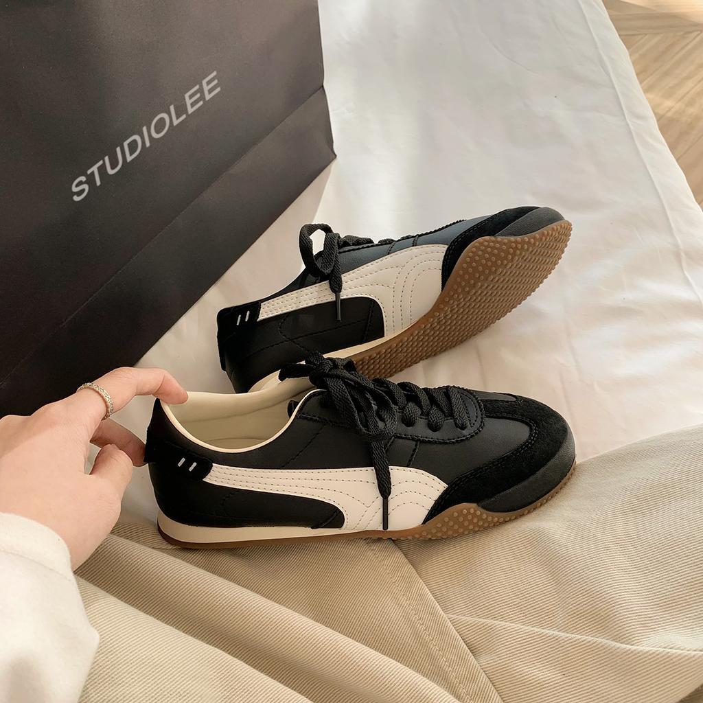 Grape mother same casual shoes Forrest Gump women's shoes lace-up casual leather German training shoes women's little white sports shoes