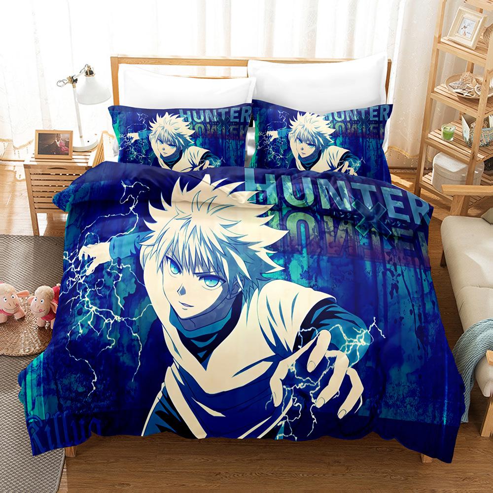 

2/3pcs HUNTER×HUNTER Bedding Set 3D Print Polyester Duvet Cover Single Twin Queen King Size for Home Decoration Birthday Gift US King(264x229cm)