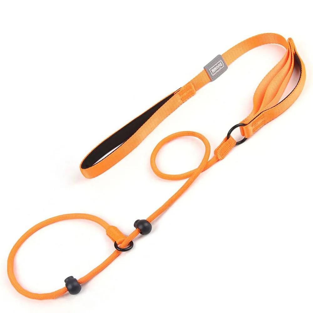 

All-in-One Slip Collar Climbing Rope Dog Leash Dog Slip Lead for Control Training Correction and Exercising for Puppy Large Dogs 170cm x 0.6cm помаранчевий