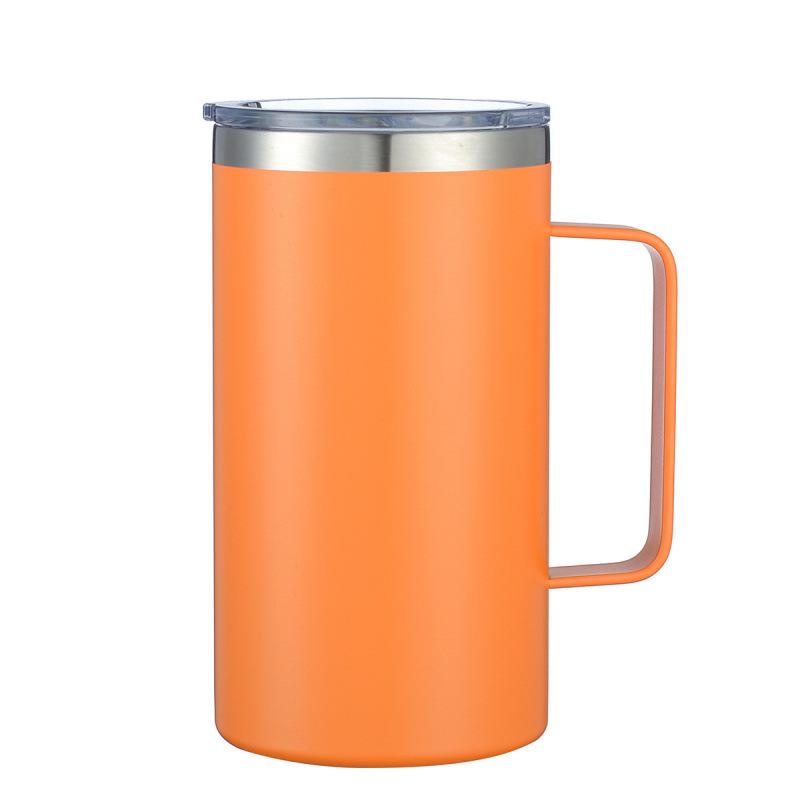 30oz Car Thermos Cup - 304 Stainless Steel Vacuum Insulated, Spray-Painted for Hot & Cold Drinks