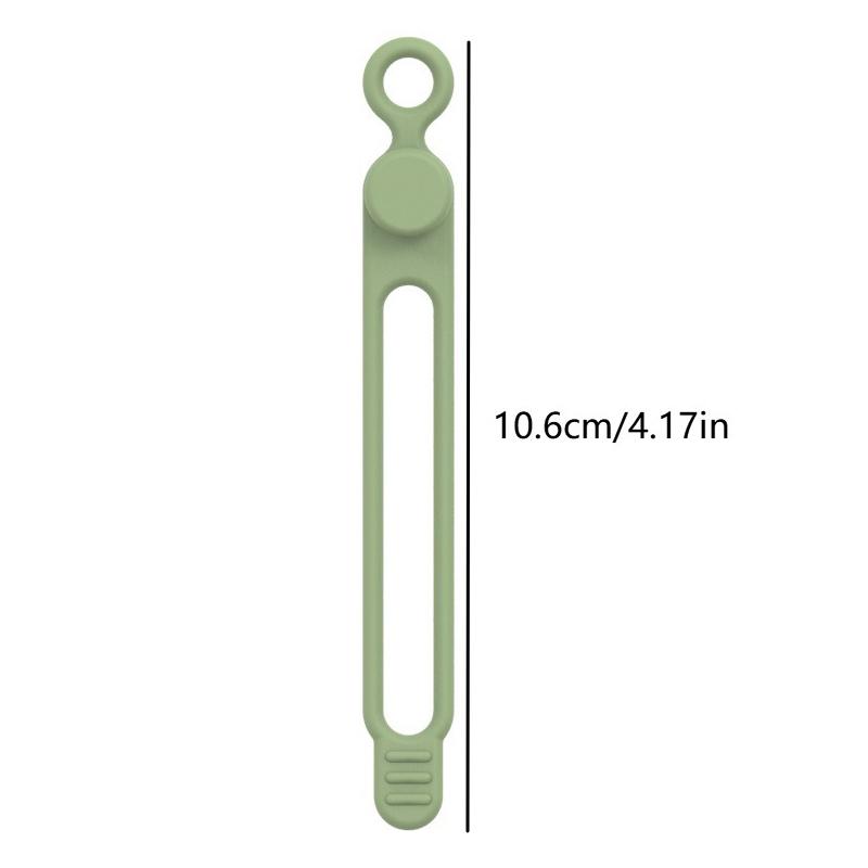 Adjustable Silicone Multi Purpose Cable Organizer Fastening Strap for Electronics TV Charging Cord Storage