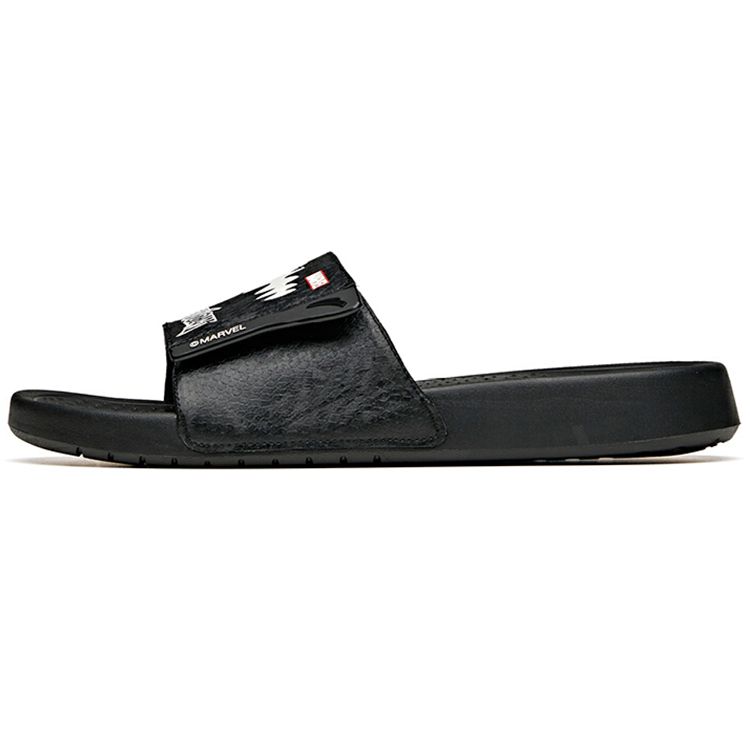 Anta Marvel X Serie Estilo de Vida Sandalias Simples Cómodas Silenciosas para Hombre Calzado Negro Blanco 912126993-1