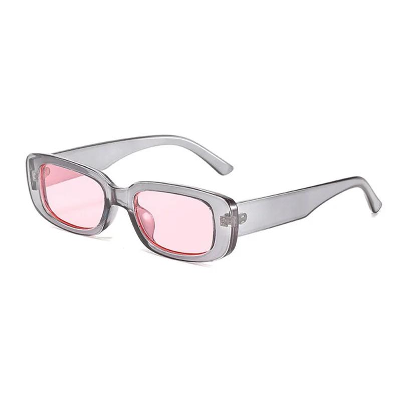 Vintage Black Square Sunglasses for Woman Luxury Brand Small Rectangle Sun Glasses Female Gradient Clear Mirror Oculos De Sol