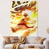 Fiery Warrior with Radiant Energy Burst Patterned tapestry home decor, suitable for bedroom and living room, gift
