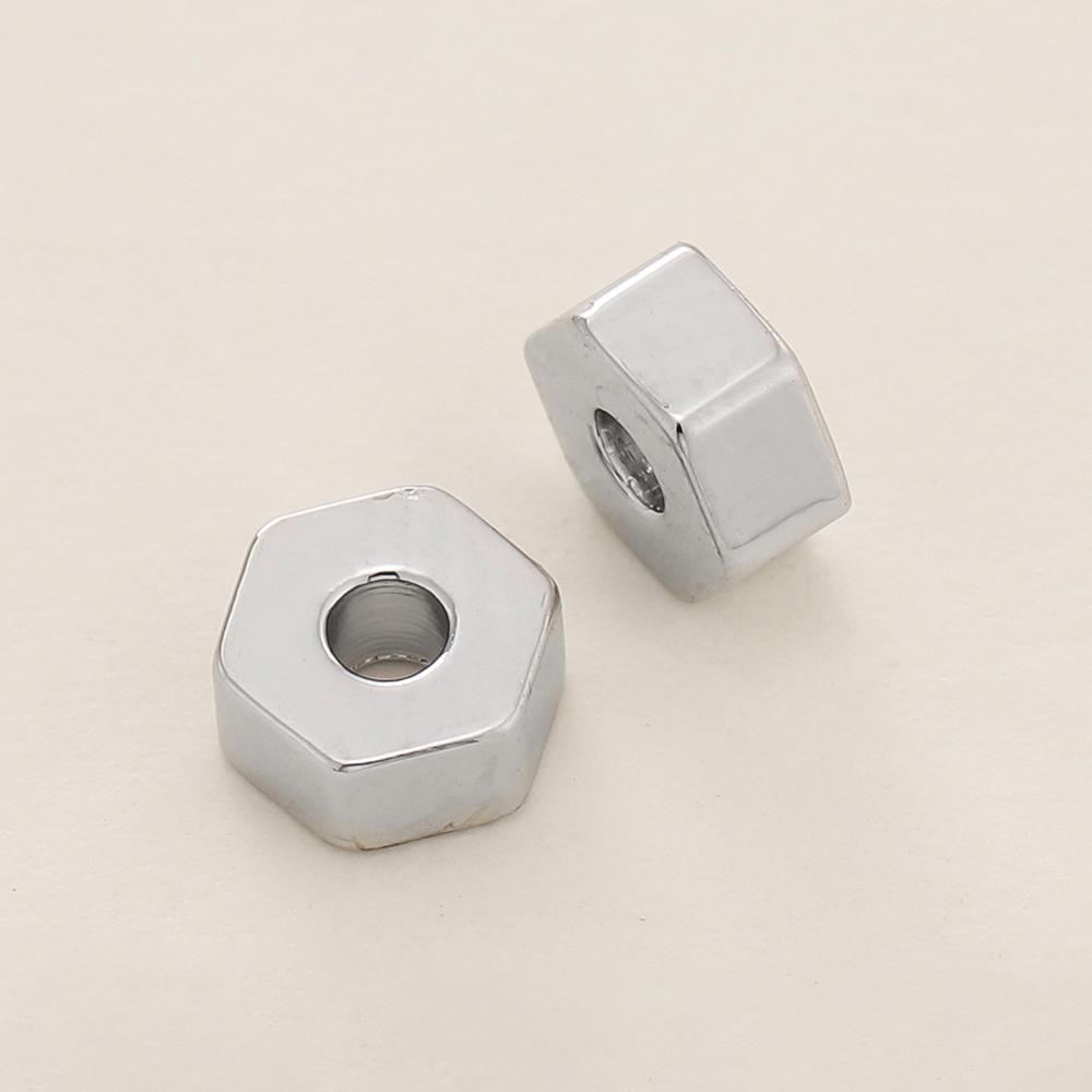 

10Pcs/Pack 4*4.5mm 14/18K Gold Plated Hexagon Spacer Beads For Handmade DIY Jewelry Making Bracelet Necklace Accessories платиновий