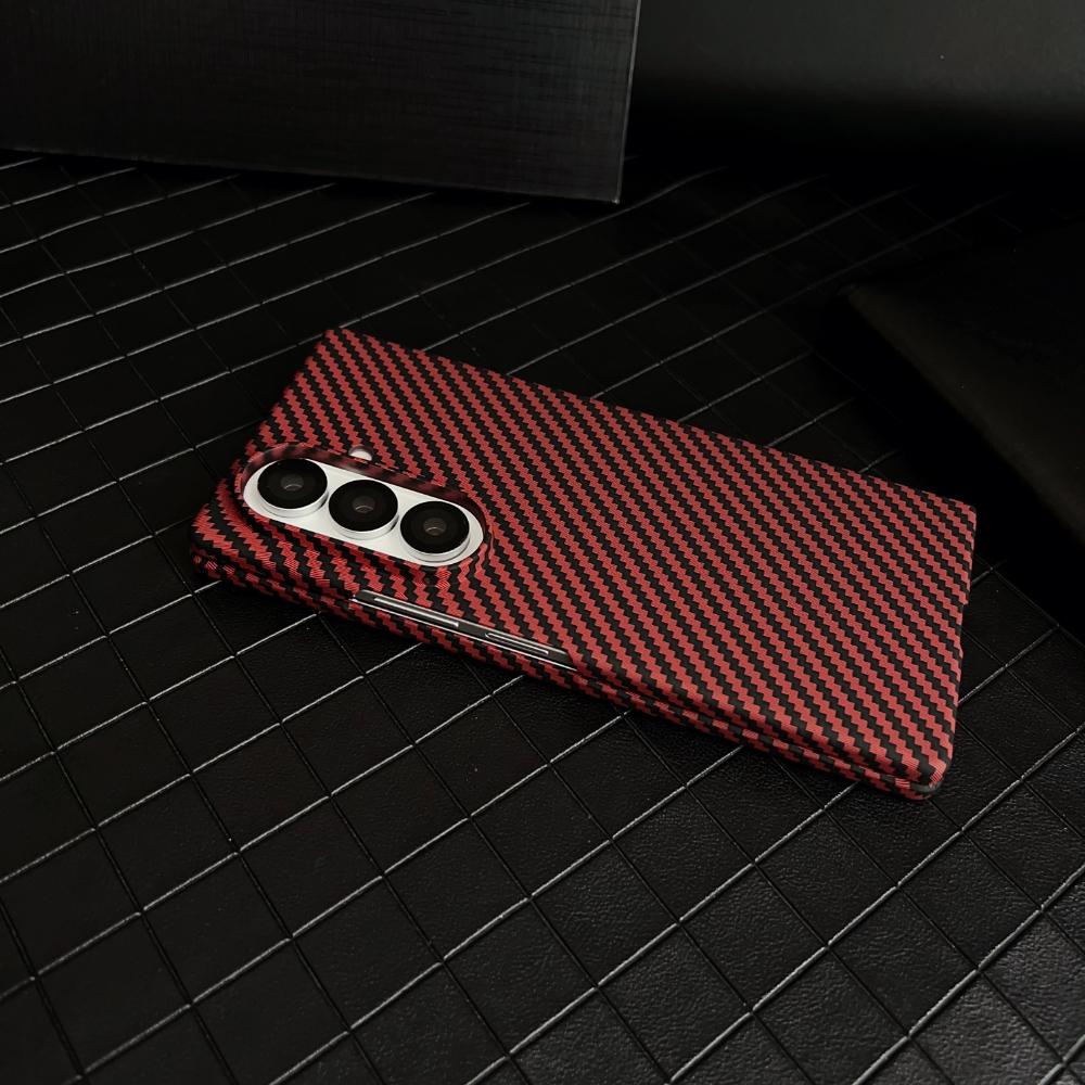 Aramid Fiber Pattern for Magsafe Case for Samsung Galaxy Z Fold 7 6 5 4 3 8 Fold8 Ultra Kevlar Pattern Magnetic Cover YYC003