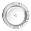 RV Round Sink 304 Stainless Steel 14.17x5.12in Kitchen Bar Basin Sink with 40mm Drain Outlet for Boat Yacht Caravan
