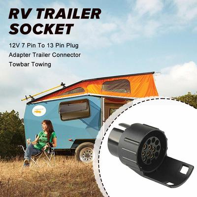 European 7P To 13P Mini Adapter RV Trailer Plug And Socket 7P To 13 Converter Head Adapter Automotive Parts