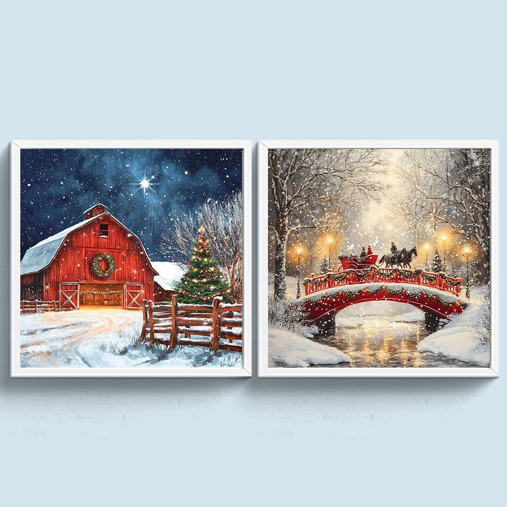 Full Embroidery cotton Thread 14CT Counted Xmas Cross Stitch Kit Home Decor