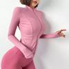 Spring & Autumn Nude Zipper Yoga Jacket: Slimming Women's Fitness & Cycling Sportswear