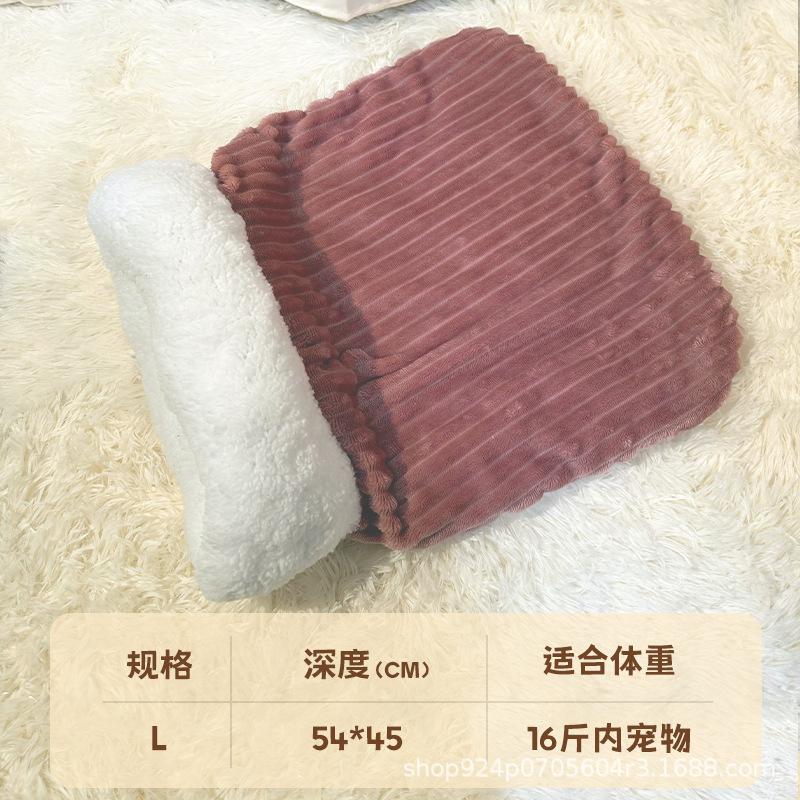 Cat Nest Semi-closed Sleeping Bag Large Autumn and Winter Warm Pet Nest Winter Kitten Sleeping Cat Pad Pet Products