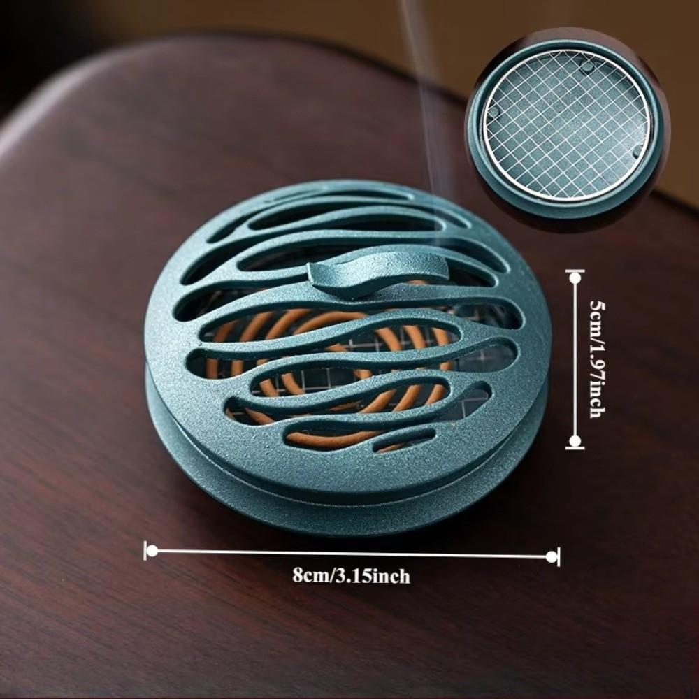 Durable Zinc Alloy Incense Burner Hollow Design Sturdy Fragrance Censer Minimalist Aromatherapy Stove Home Decor