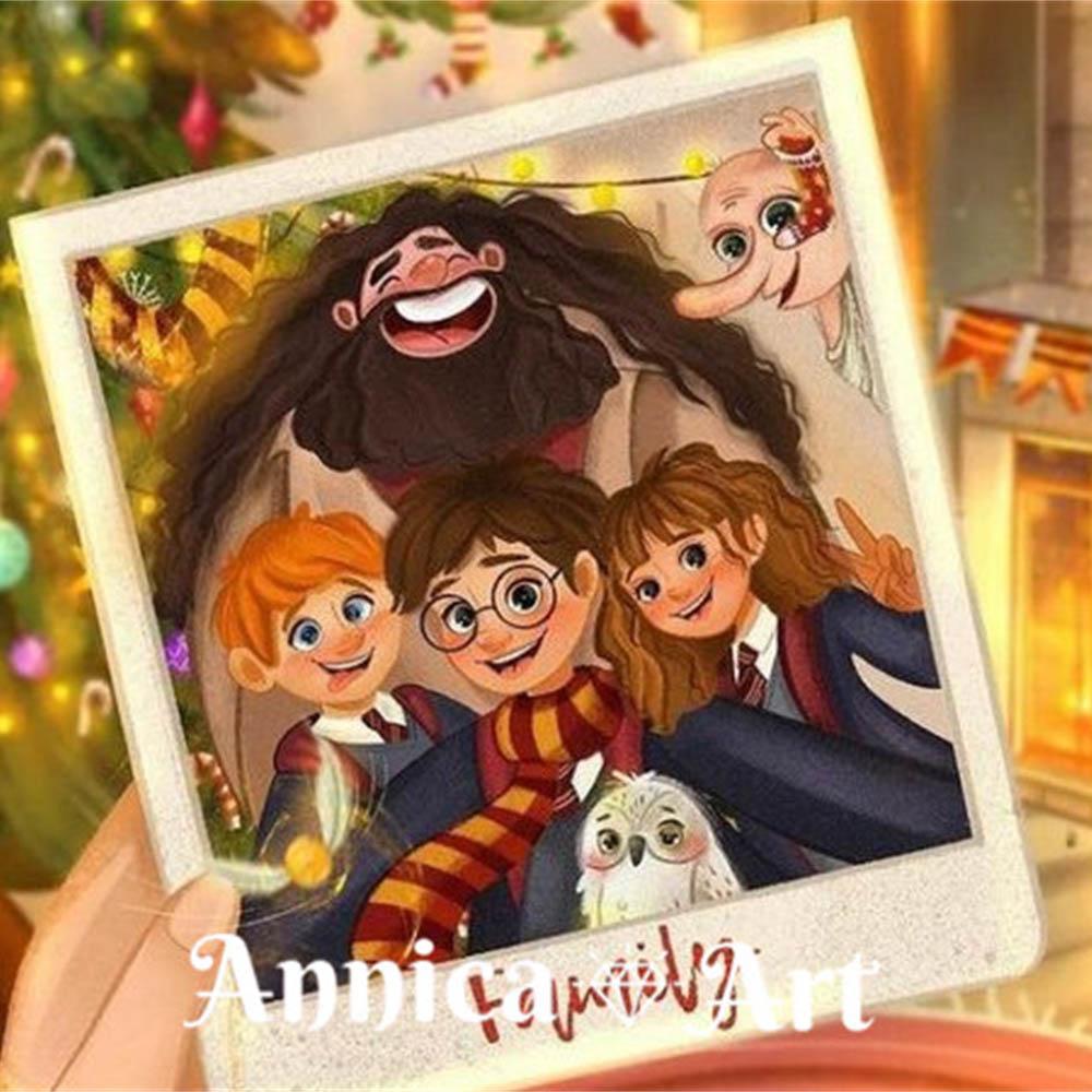 Harry Potter Cartoon Mosaic Art Stitch 5d Diamond Painting Magic School Canvas Creation Puzzle Artificial New 2026 Couples