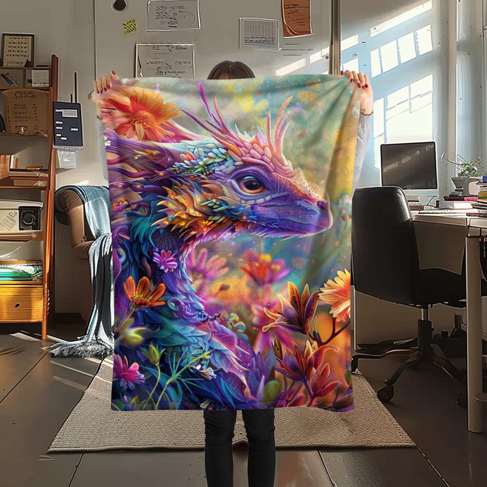 1 pièce Couverture en Flanelle Imprimée Dessin Animé, Haute Qualité Confortable pour Toutes les Saisons, Décoration de Maison, Chaleur et Confort, Parfait pour un Cadeau de Noël ou d'Anniversaire