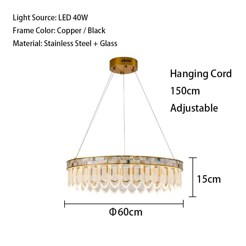 

Современные светодиодные стеклянные подвесные светильники для гостиной, круглые светодиодные подвесные светильники, домашний декор, кольцевые люстры, люстра в форме ракушки Cold white