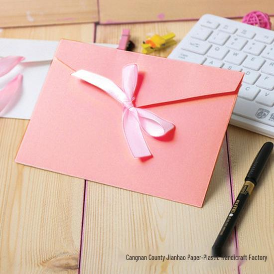 Retro Kraft Paper Envelope - Western Style Invitation with Bow Logo