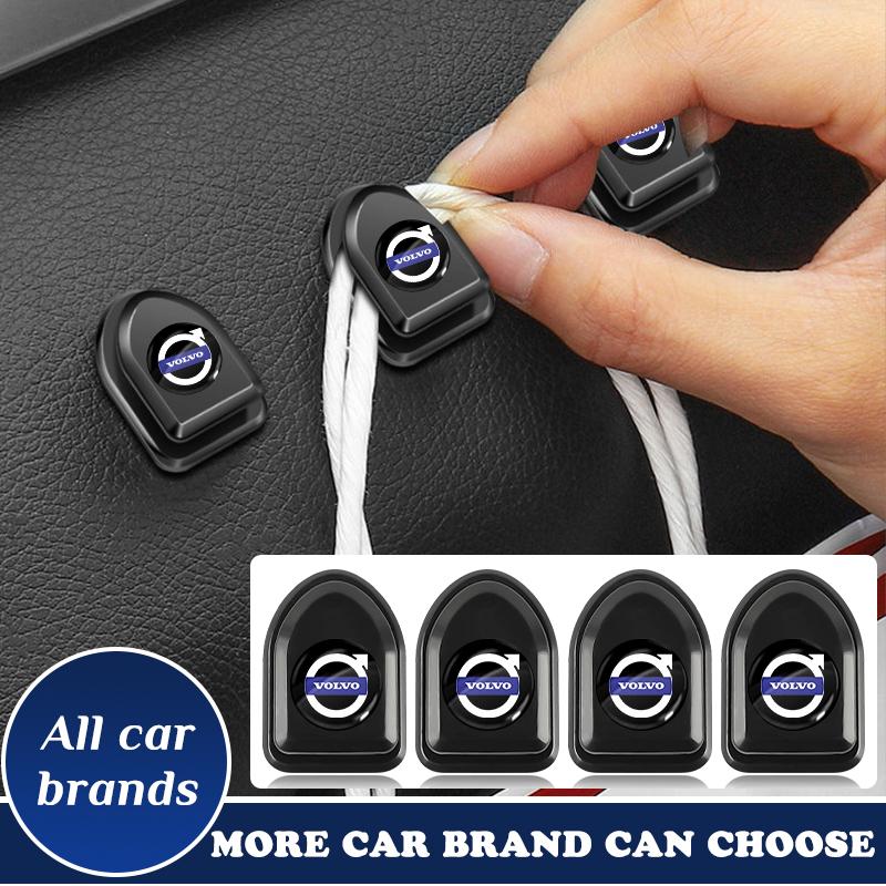 Mini Car Hook Organizer Storage USB Cable Key Storage Self Adhesive Wall Hook For Volvo XC60 XC90 S60 S80 S40 V40 V60 V70 V50 XC70