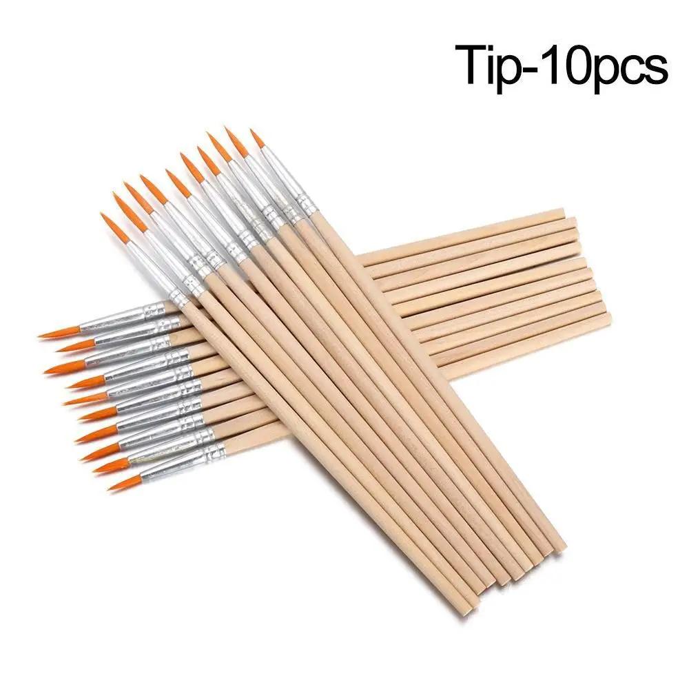 

10pcs Hook Line Pen Drawing Brush Paint Brushes Wood Handle Painting Pen Art Supplies Watercolor Calligraphy Gifts