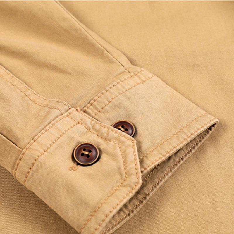 Spring and Autumn Men's New Loose All-match Multi-pocket Shirt Jacket