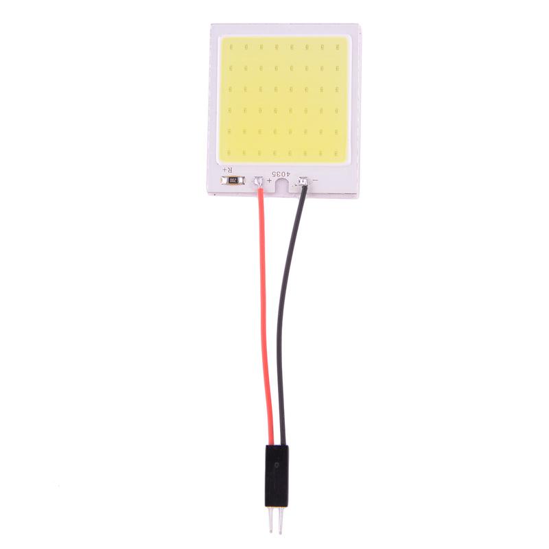 Universal 8Pcs 12V 48 SMD COB White LED Panel T10 Car Interior Light Dome Map Reading Lamp Bulbs