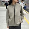 Women's Solid Color Stand Collar Zipper Cardigan Hoodie - Autumn/Winter Sportswear & Workwear Jacket