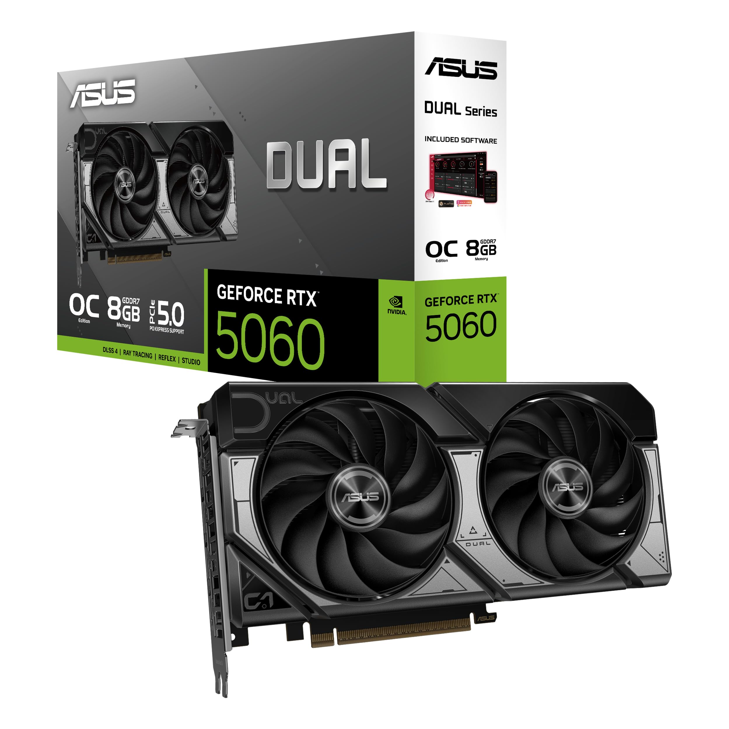 

Відеокарта ASUS DUAL GeForce RTX 5060 8GB GDDR7 OC Edition Японська DUAL-RTX5060-O8G (Офіційний дистриб ютор)