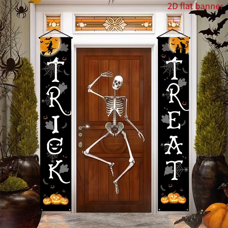 2pcs Halloween & Chinese New Year Photo Booth Indoor/Outdoor Door Couplet