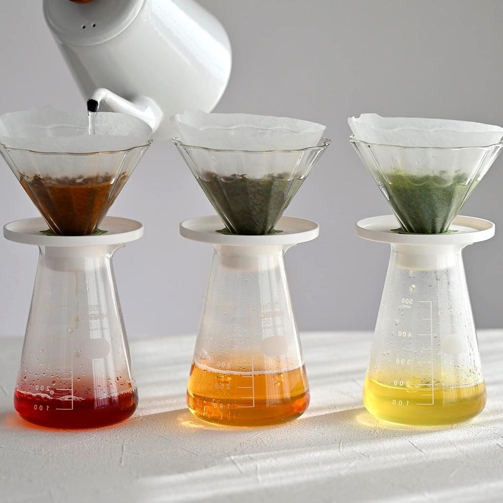 HARIO Chacha Dripper Bouquet, 1-4 Cups, White, CDB-02-W