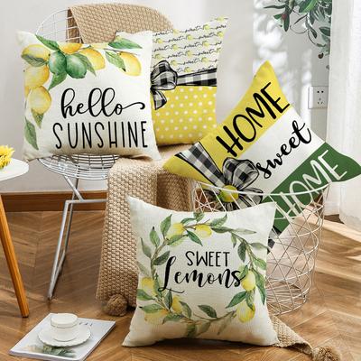 Neues Modernes Einfaches Sommer Zitrone Dekokissen Nordisch Ins Sofa Bettseite Wohnzimmer Frucht Kissen Kissen
