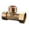 Brass 1/2-inch Three-Way Threaded Pipe Connector